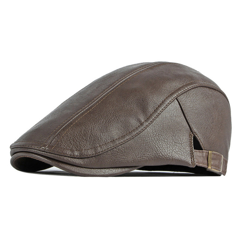 Heritage Leather Cap - Tobacco Brown