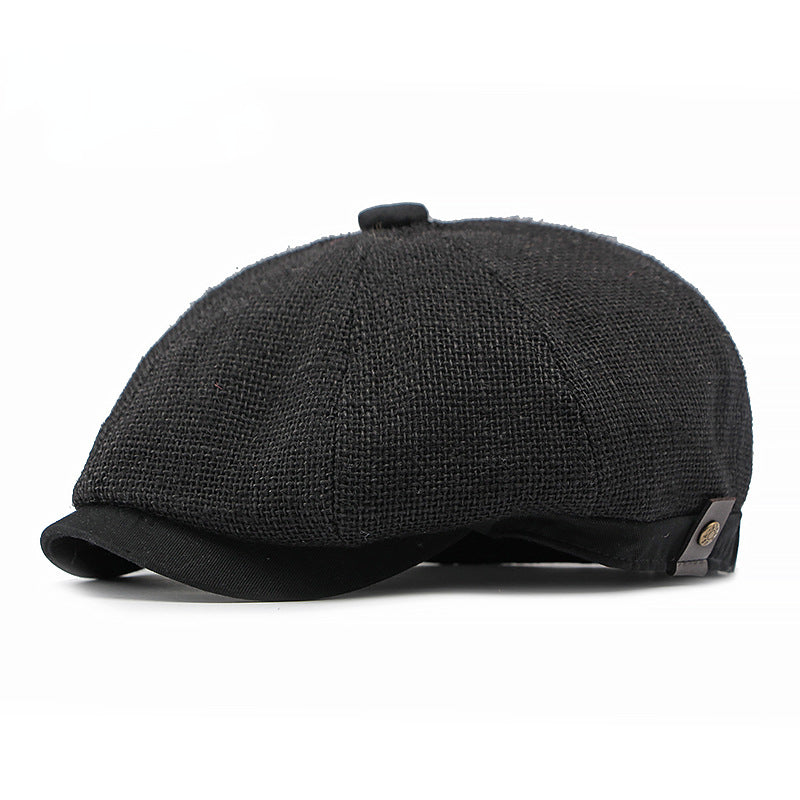 Linen Crown Cap - Coal Black