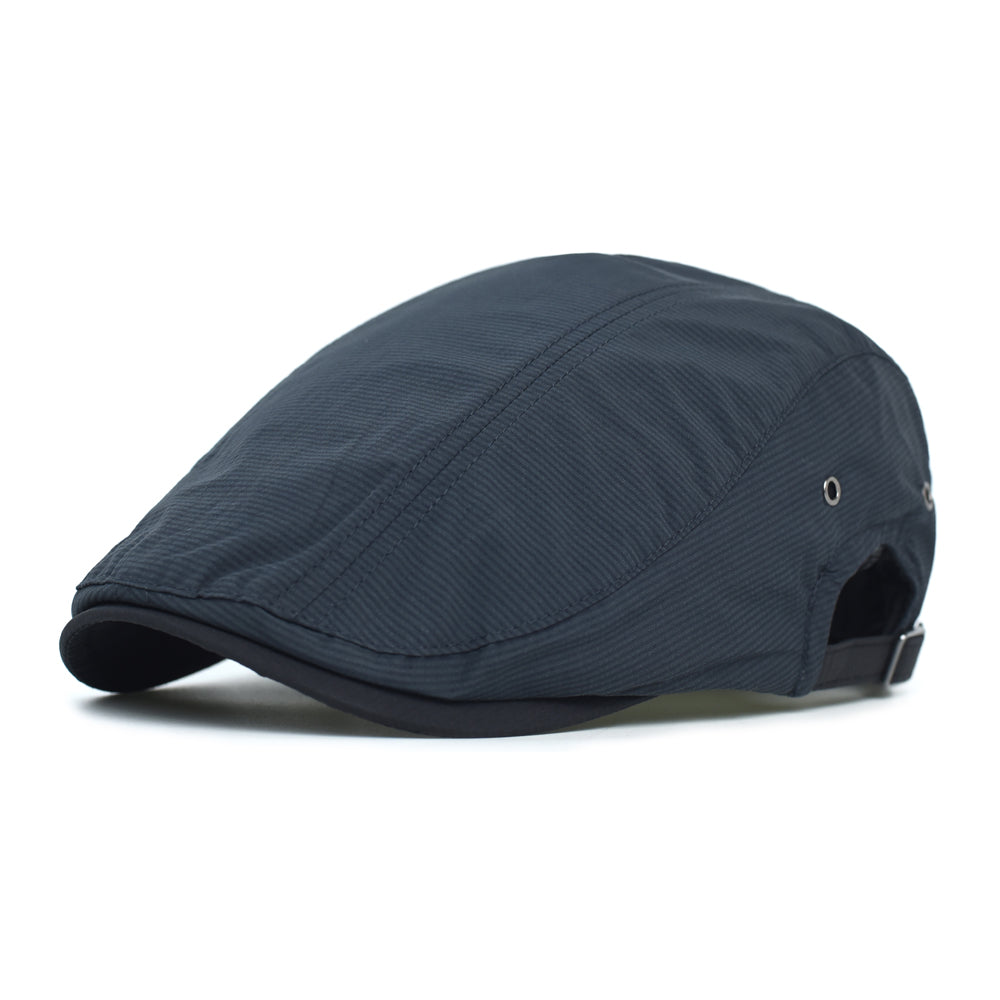 Pinstripe Cotton Cap - Navy