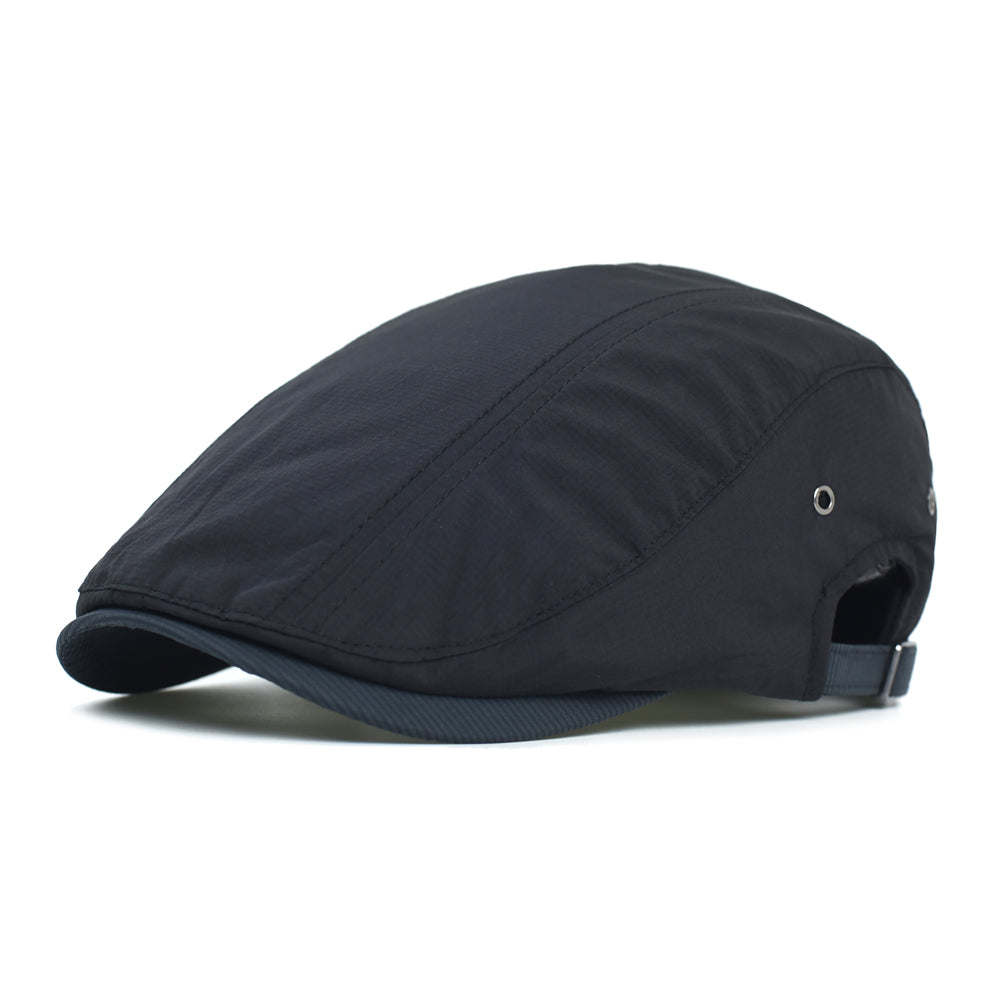 Pinstripe Cotton Cap - Coal Black