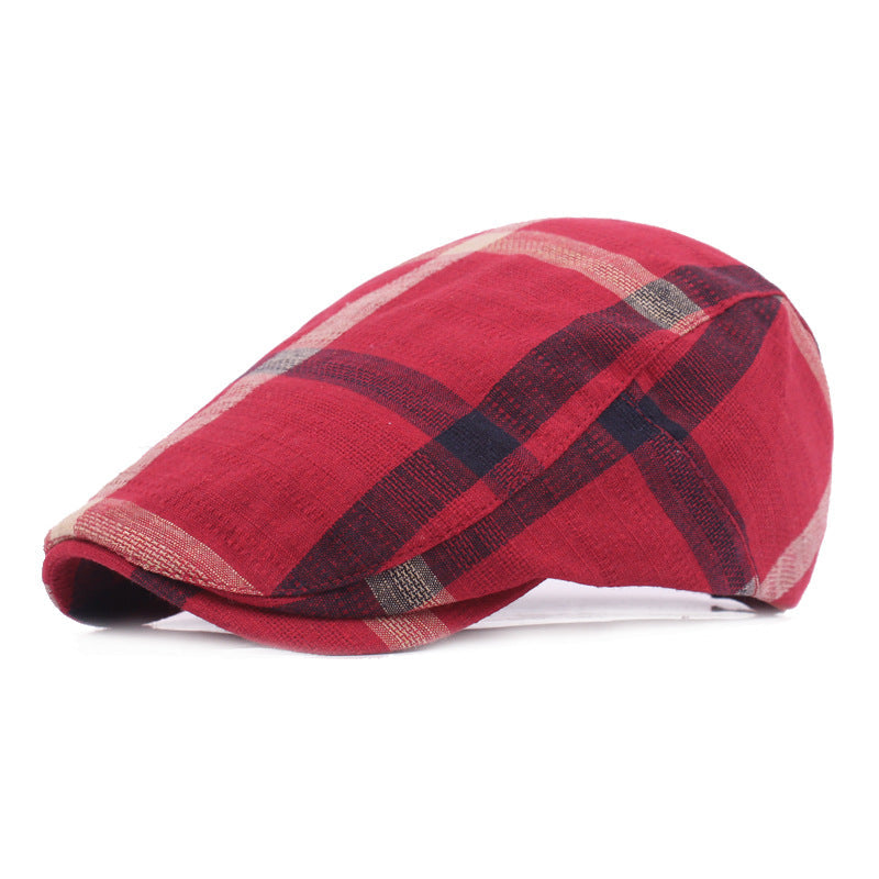 Vintage Check Cap - Red