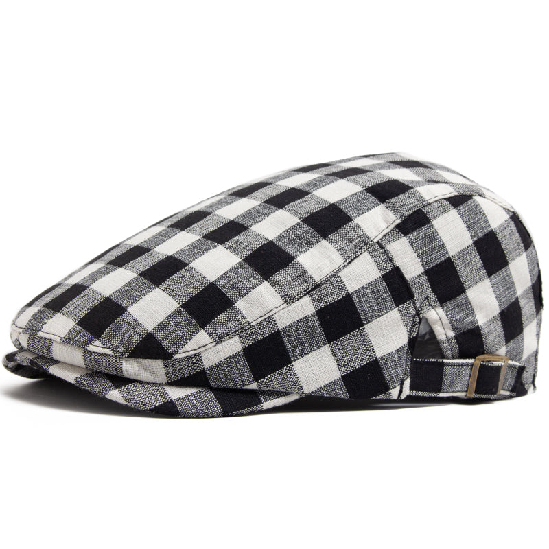 Vichy Check Cap - Coal Black