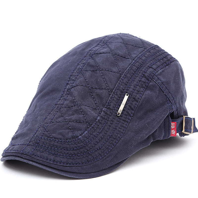 Quilted Cotton Cap - Denim Blue