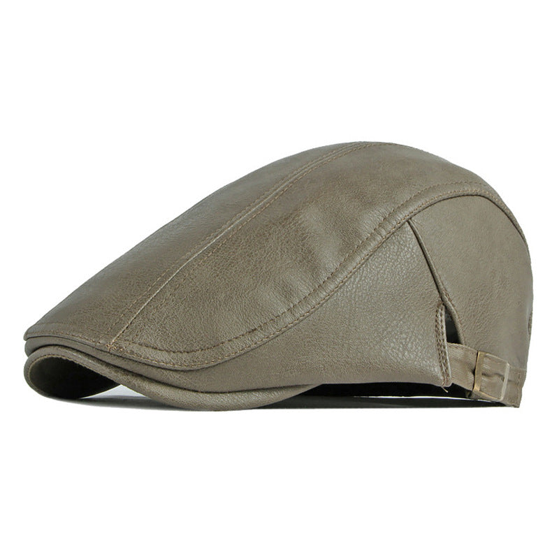 Heritage Leather Cap - Army Green