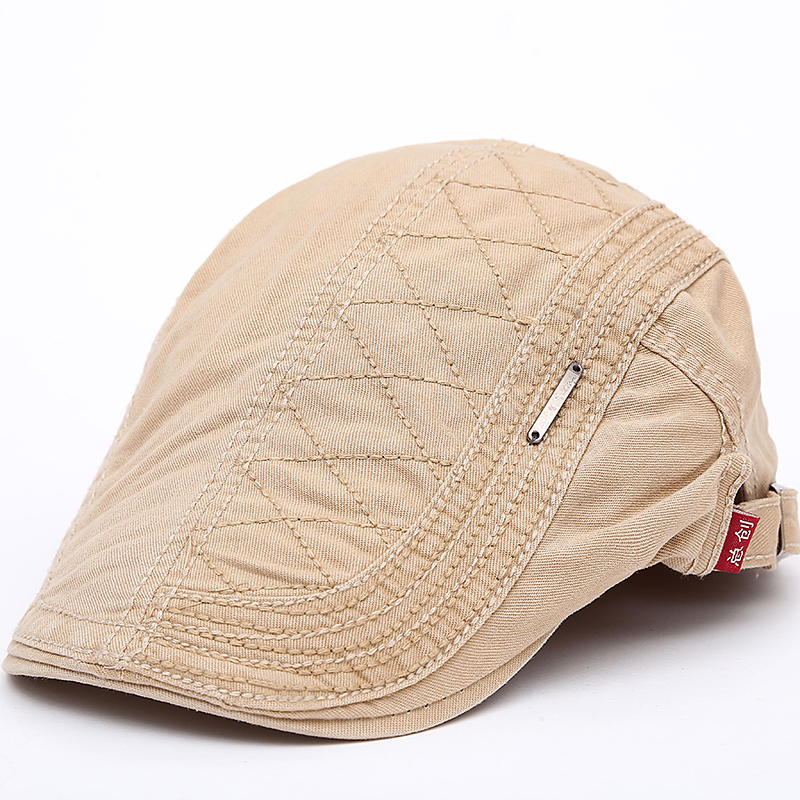 Quilted Cotton Cap - Beige
