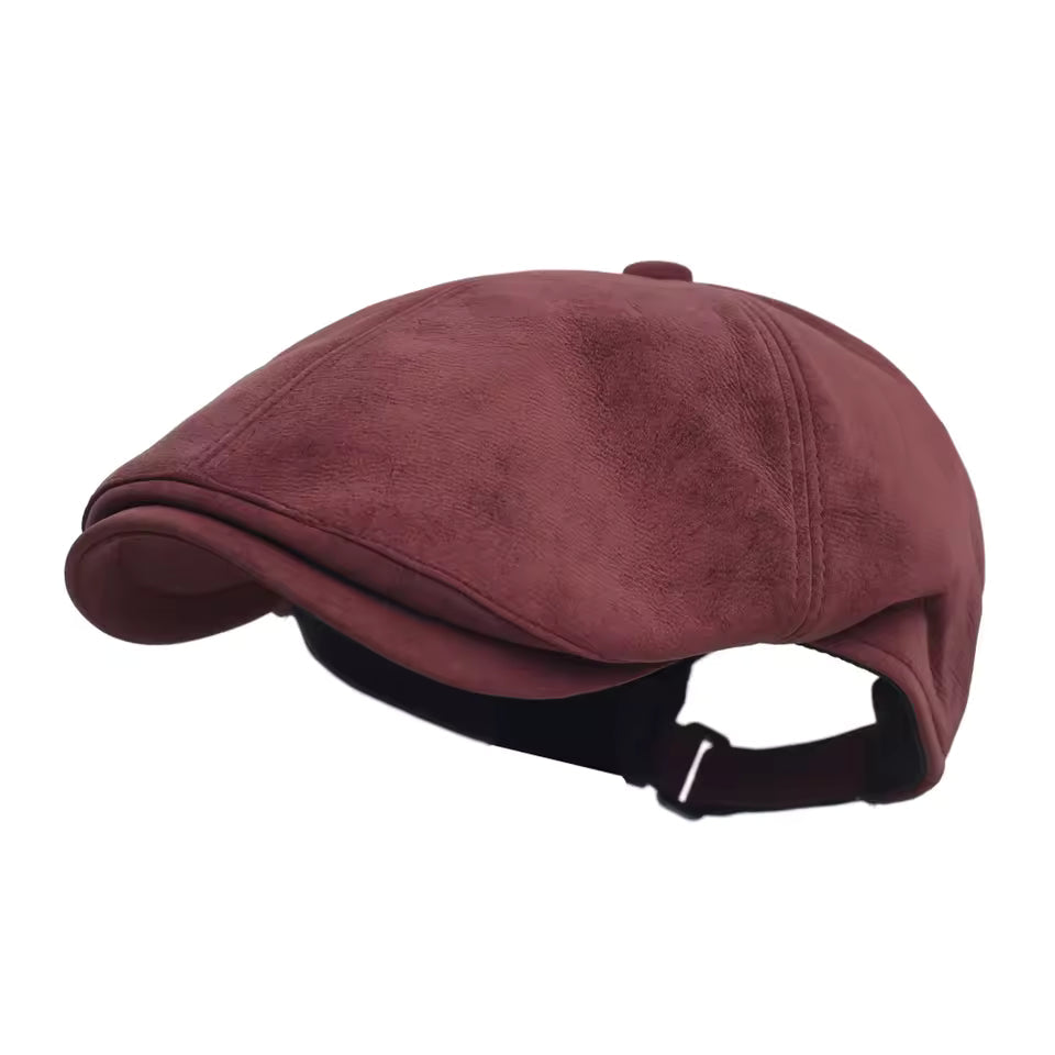 Warm Leather Blend Cap - Rosewood Red