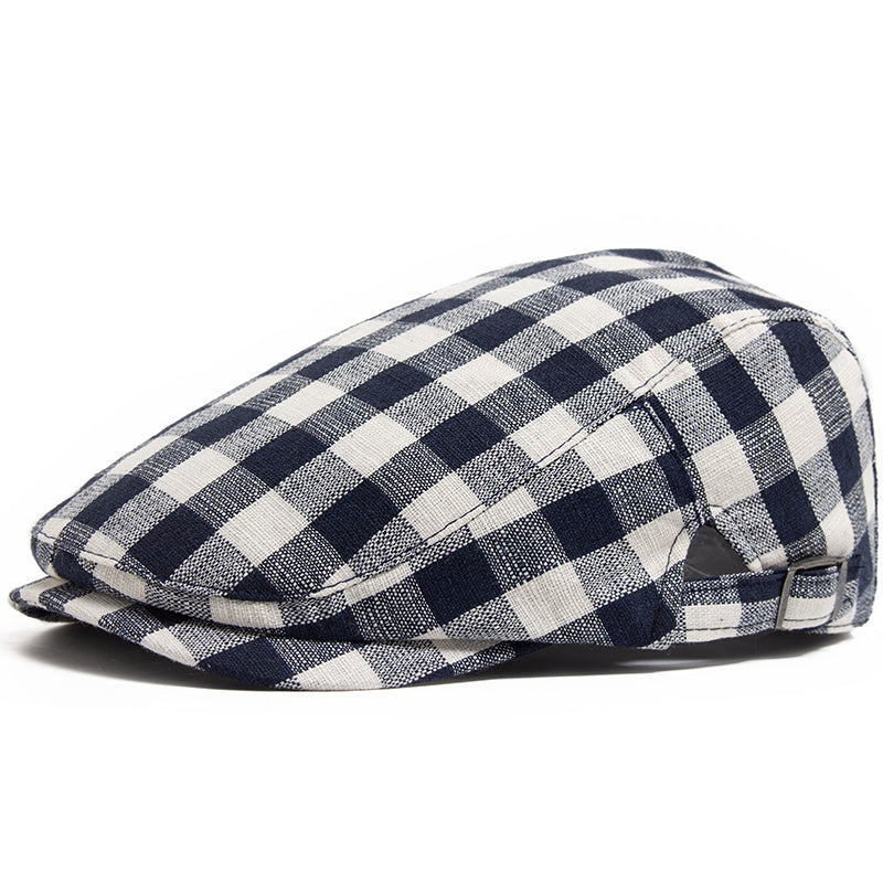 Vichy Check Cap - Denim Blue