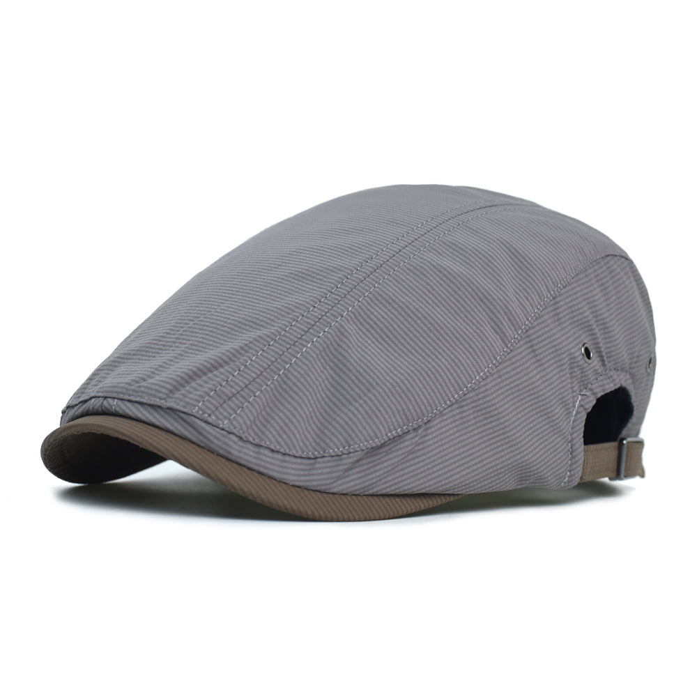 Pinstripe Cotton Cap - Ash Grey