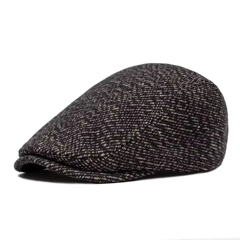Tweed Flat Cap - Tobacco Brown