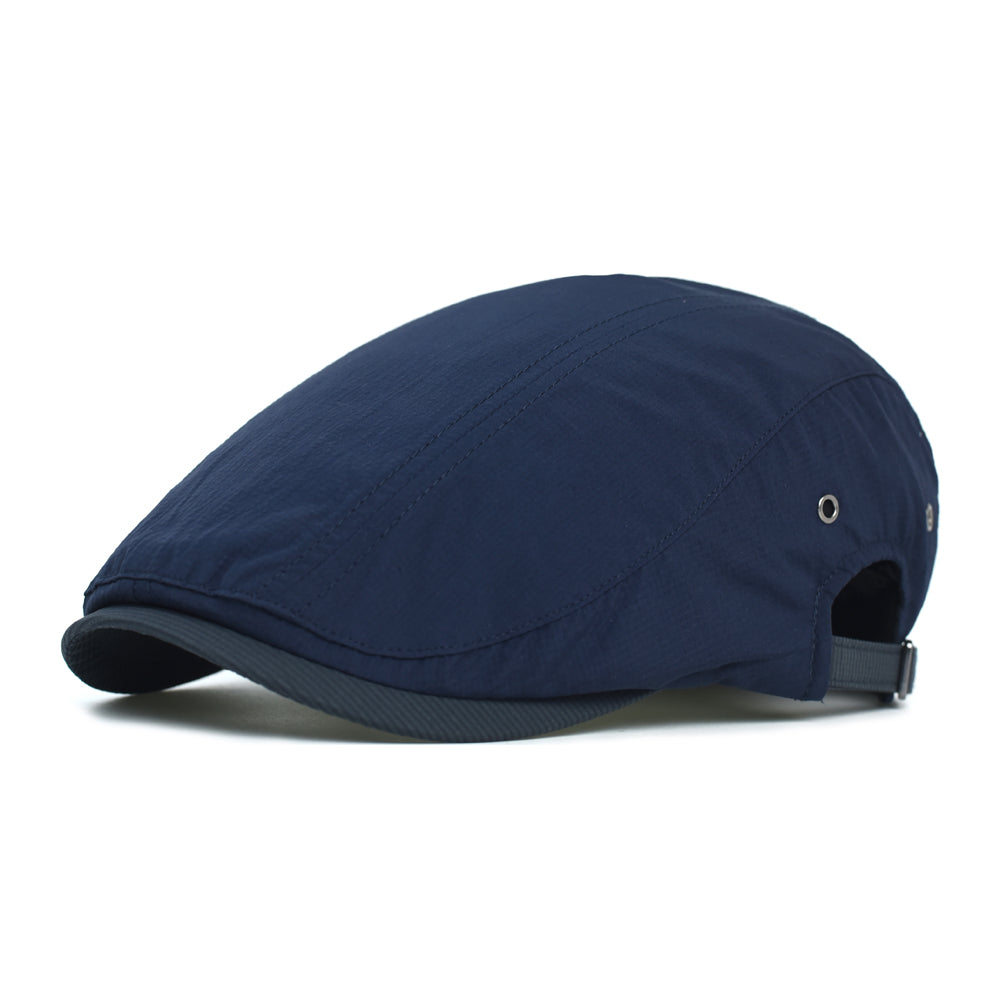 Pinstripe Cotton Cap - Denim Blue