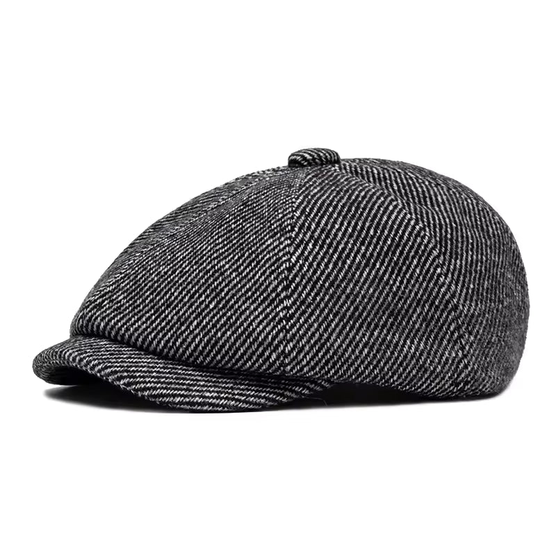 Tweed Newsboy Cap - Ash Grey