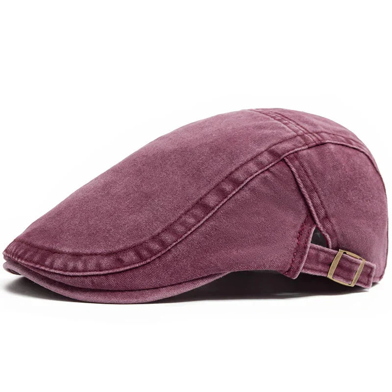 Denim Vintage Cap - Rosewood Red